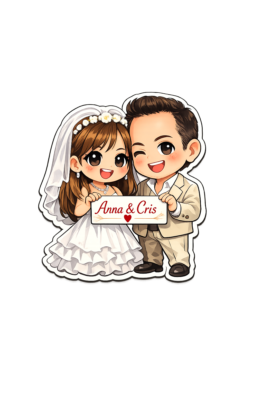 Custom Magnet with Backing Card - Wedding