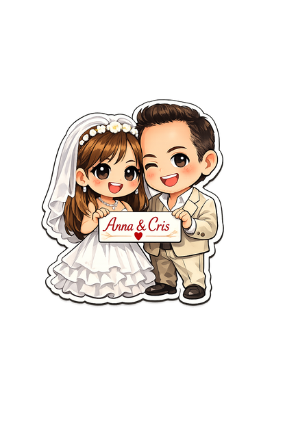 Custom Magnet with Backing Card - Wedding