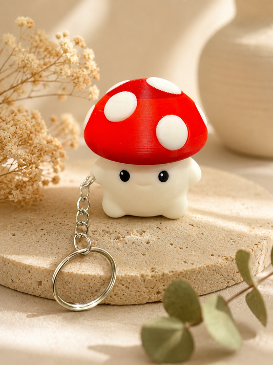 Mushroom Fidget Clicker Keychain