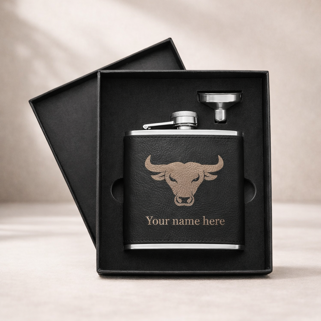 Personalised Hip Flask Gift Set