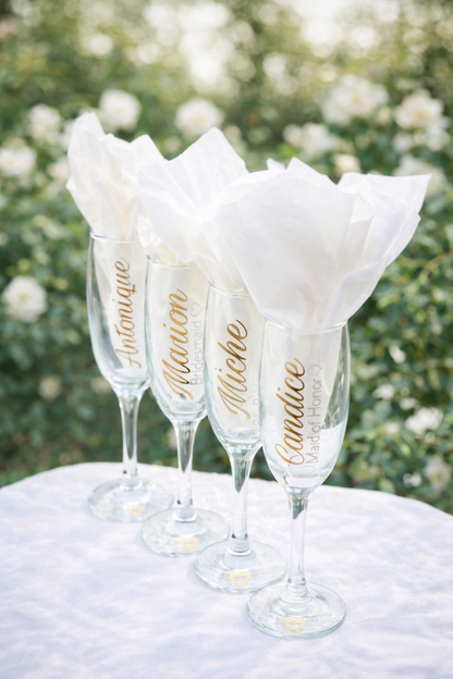 Personalised Vinyl Champagne Flute