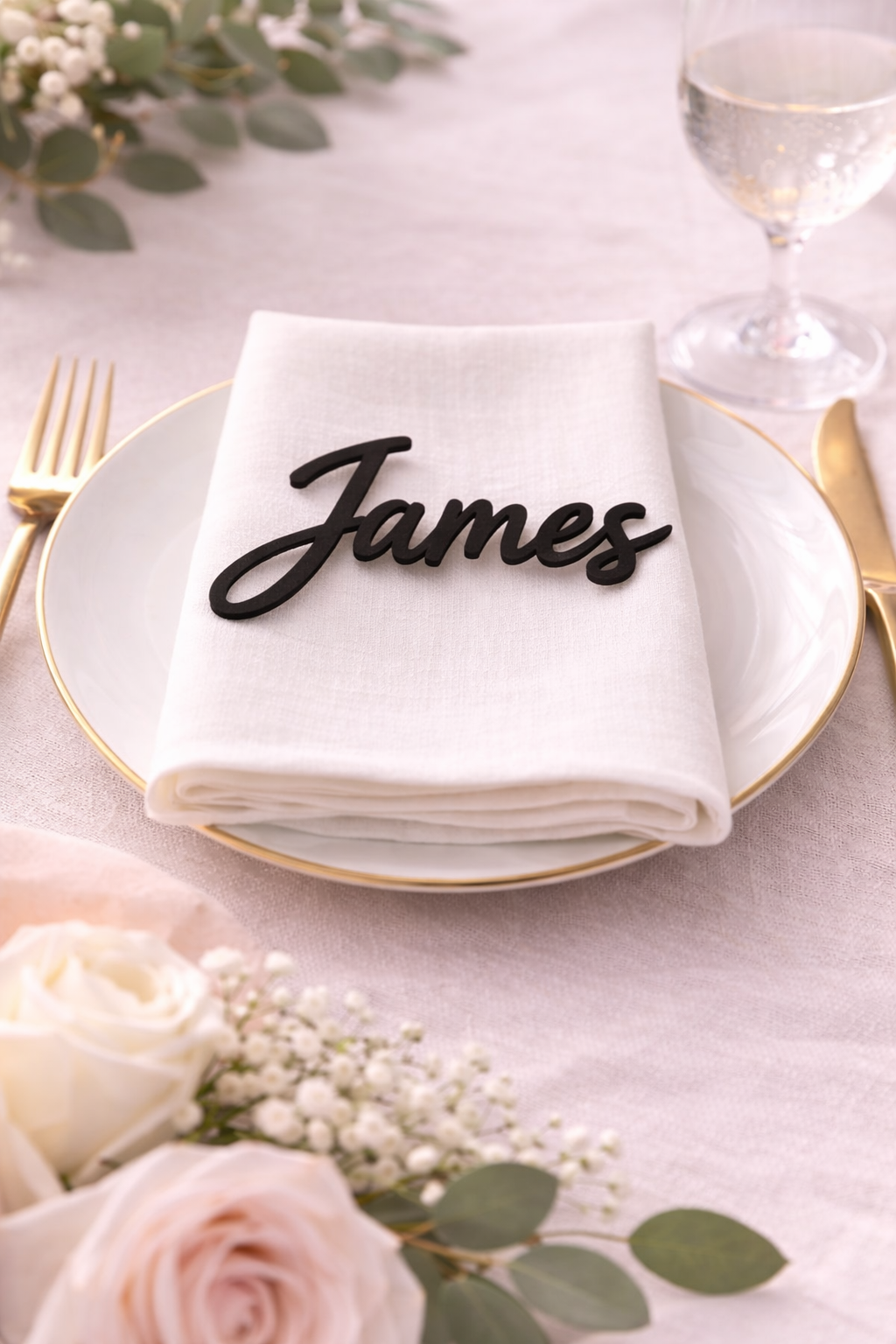 Personalised Acrylic Name Place Card - 6cm height
