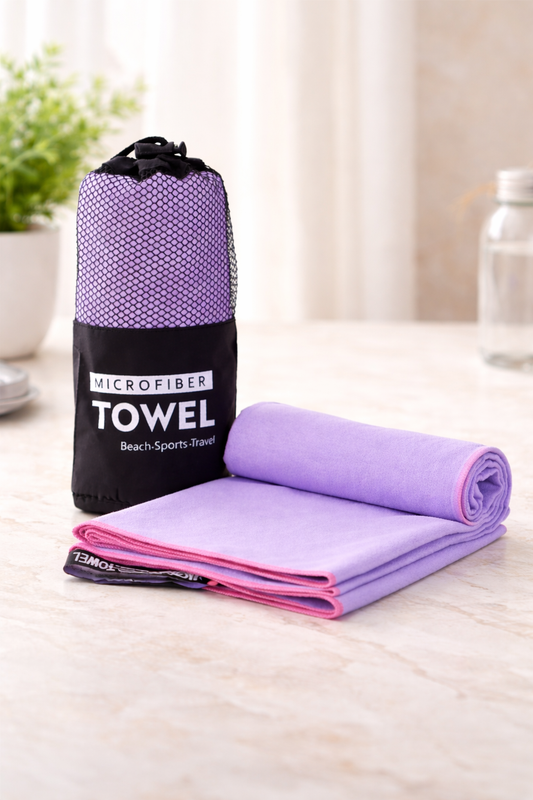 Personalised Microfiber Sports Towel - Purple