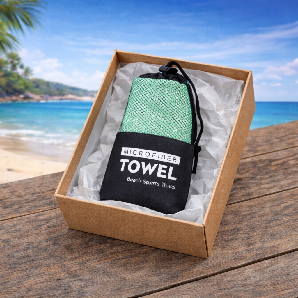 Personalised Microfiber Sports Towel - Mint Green