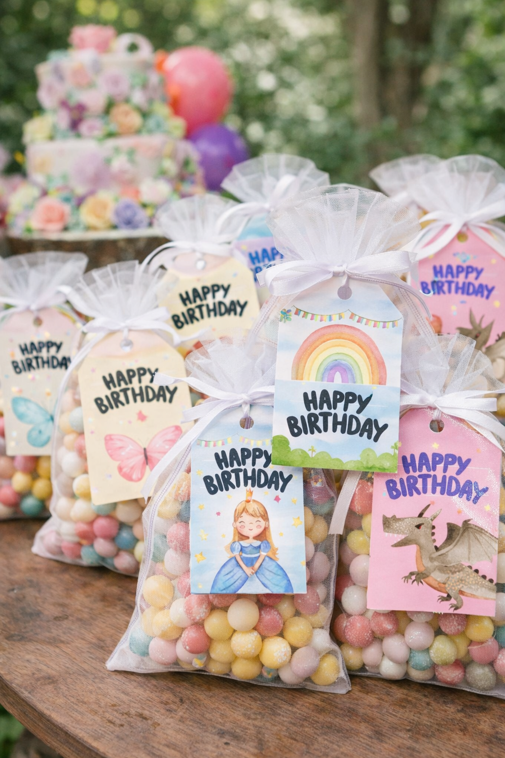Personalised Birthday Thank You Tags - 12 tags only