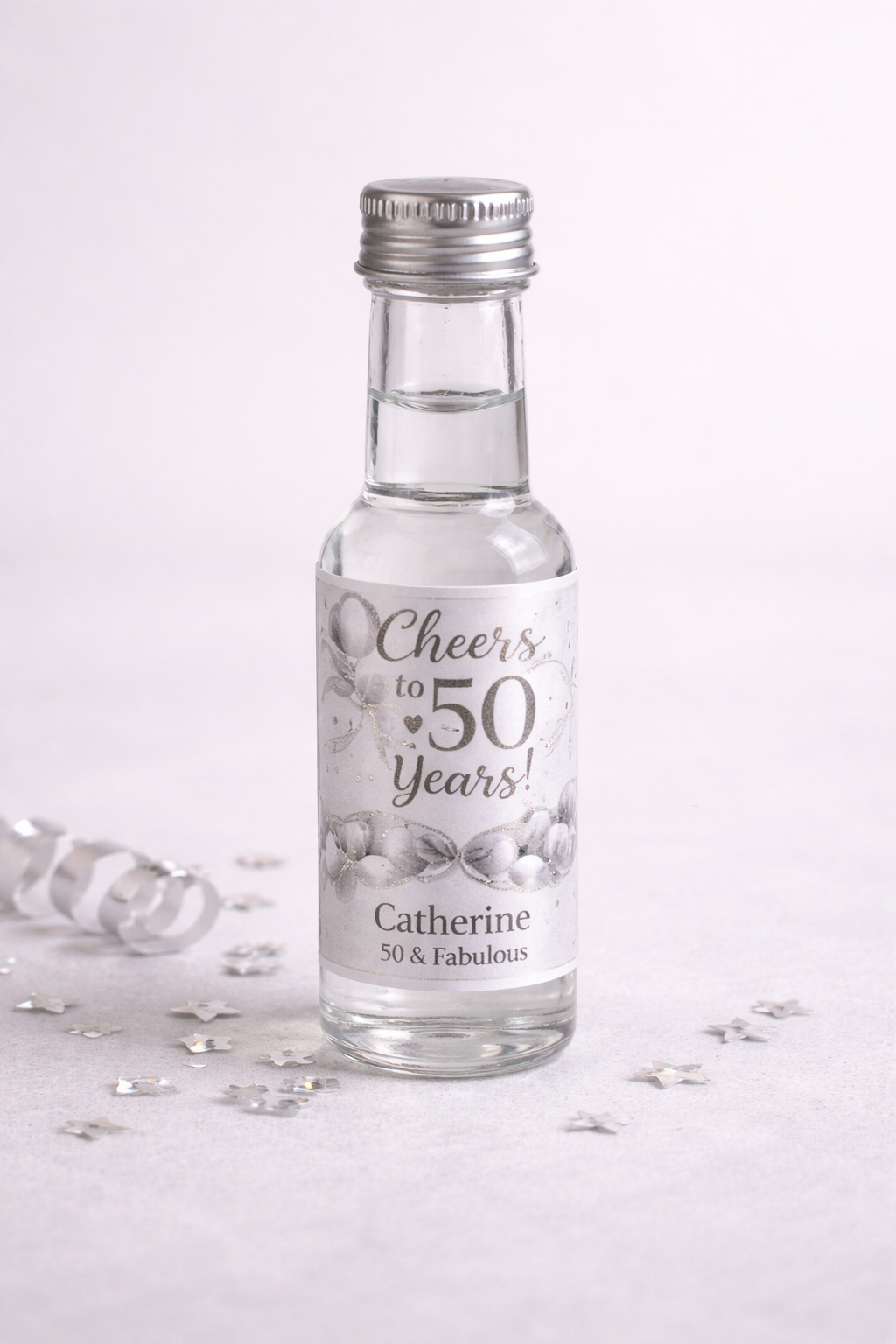50ml Personalised Plastic Bottle with Sticker