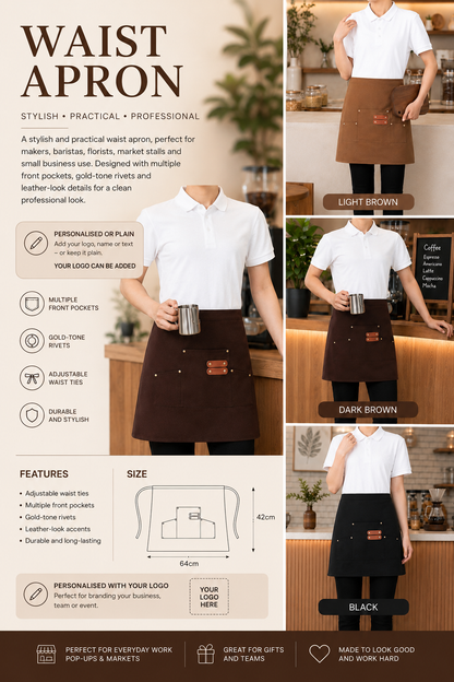 Waist Apron | Personalised or Plain