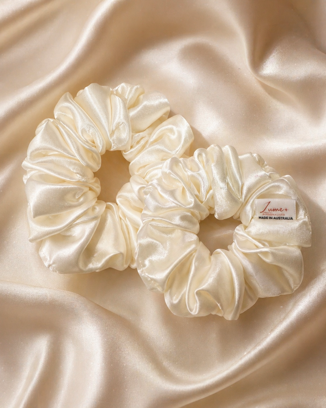 Premium Satin Scrunchie Gift Box - Black & Ivory
