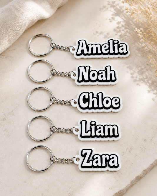 Custom 3D Printed Name Keychain