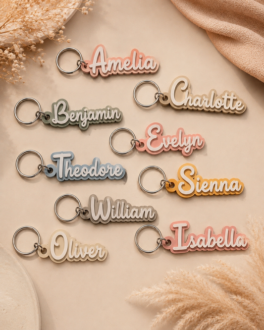 Custom 3D Printed Name Keychain