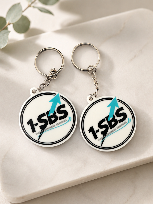 Custom 3D printed logo keychains - 6pcs