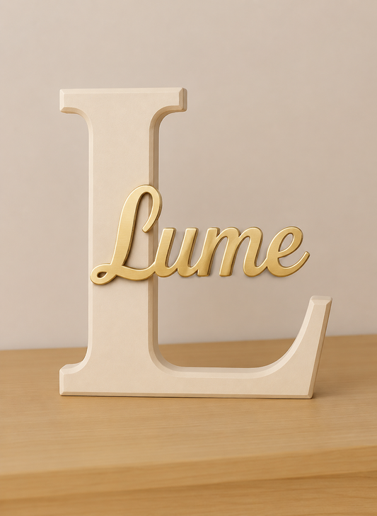 Personalised 3D Initial & Name Display