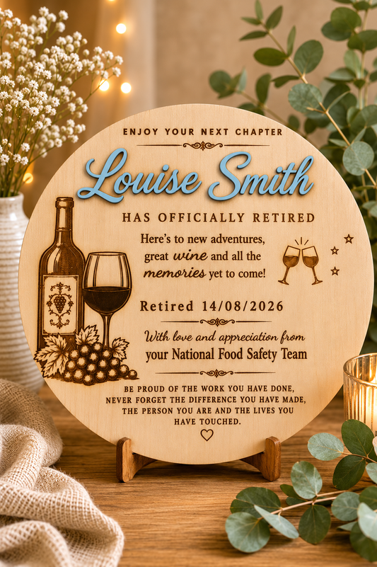 Personalised Retirement Plaque