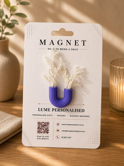 Arch Floral Magnet  – White