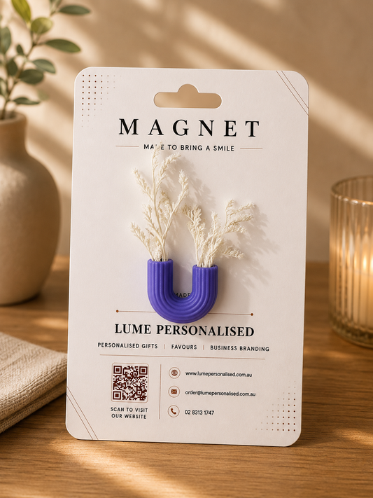 Arch Floral Magnet  – White