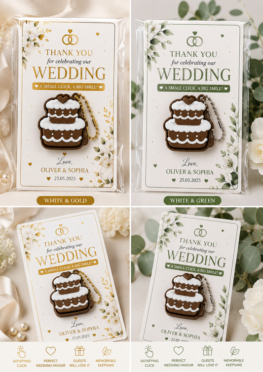 Wedding Cake Clicker Keychain - Starting from 10pcs