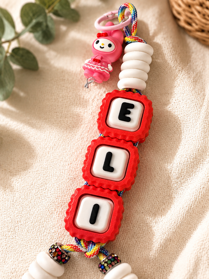 Personalised Name Clicker Paracord Keychain