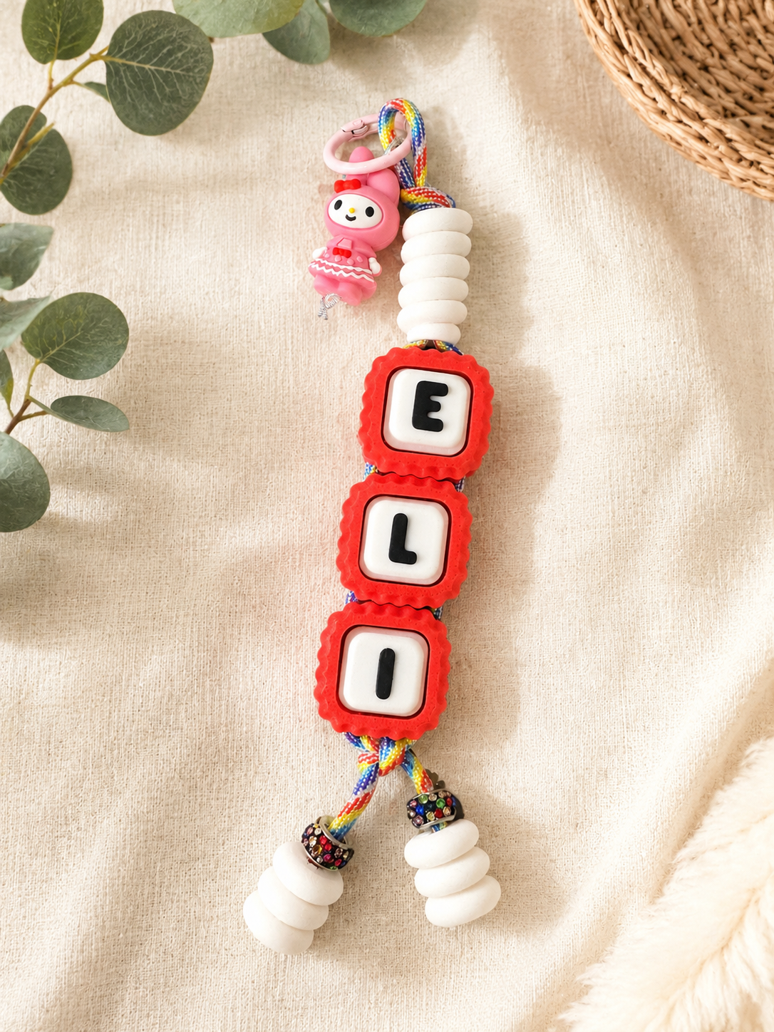 Personalised Name Clicker Paracord Keychain