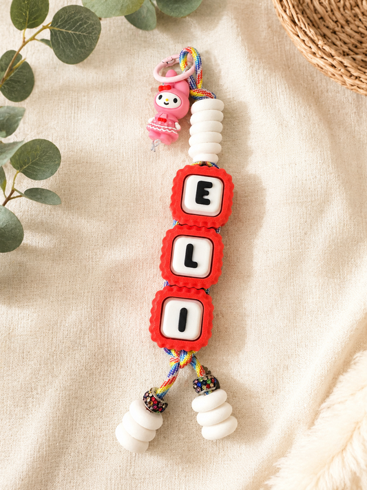 Personalised Name Clicker Paracord Keychain
