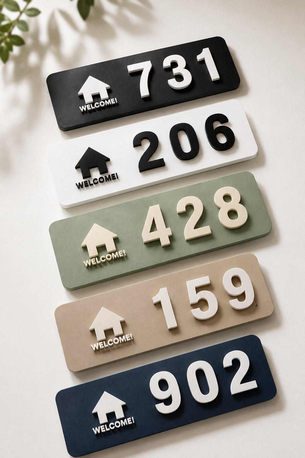 Custom 3D House, Door & Room Number Plaque