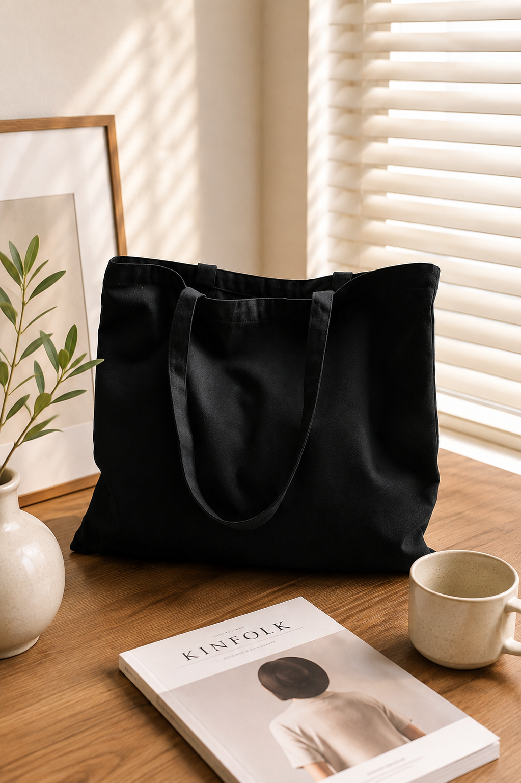 Large Landscape Canvas Shopper Tote Bag