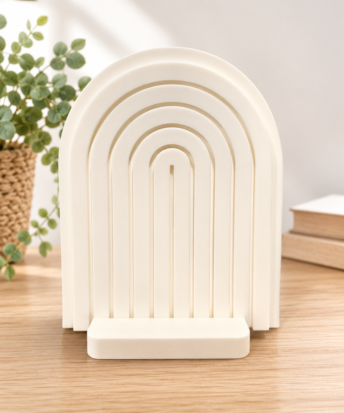 Blank 3D Printed Rainbow Plaque with Stand