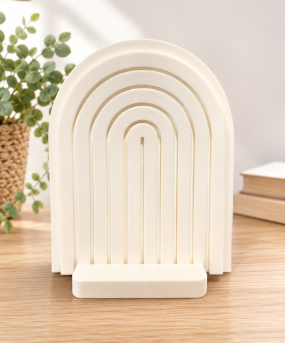 Blank 3D Printed Rainbow Plaque with Stand