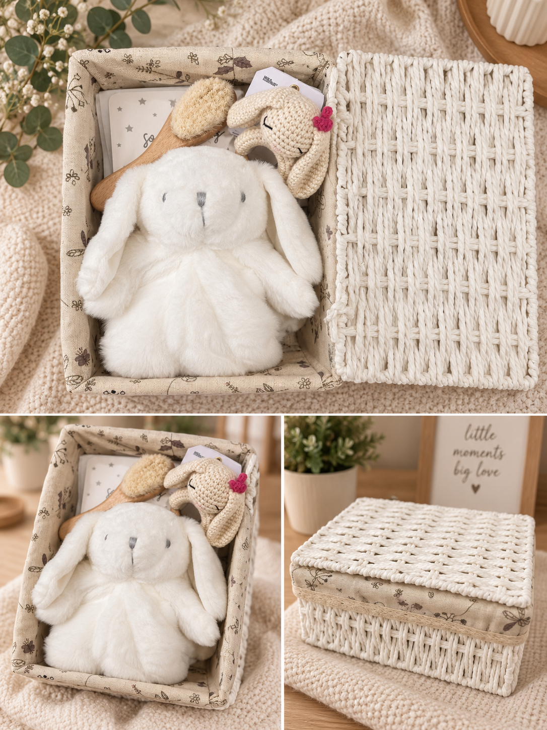 Baby Bunny Keepsake Gift Hamper - White