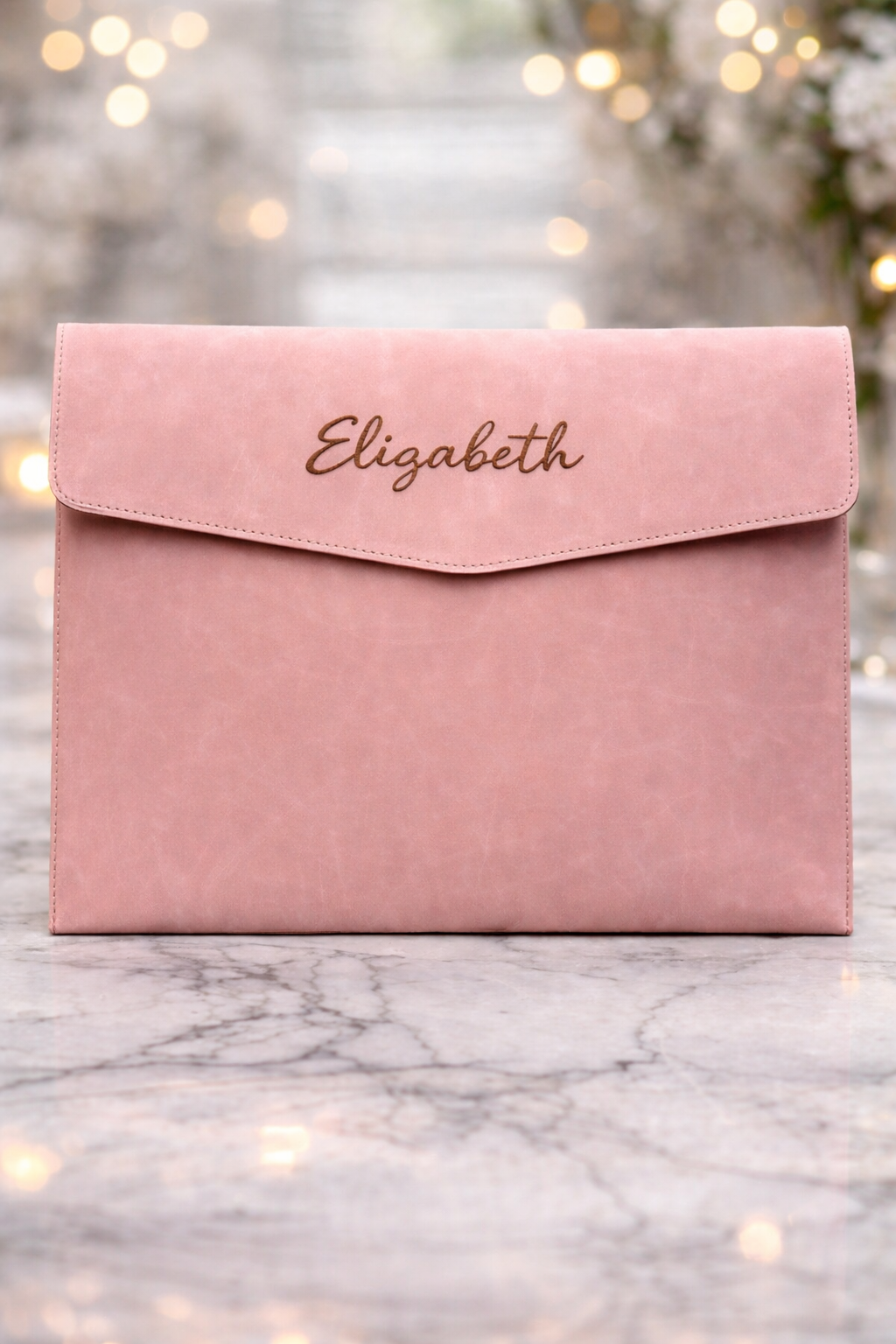 Personalised A4 Document Sleeve (Minimalist Faux Leather)