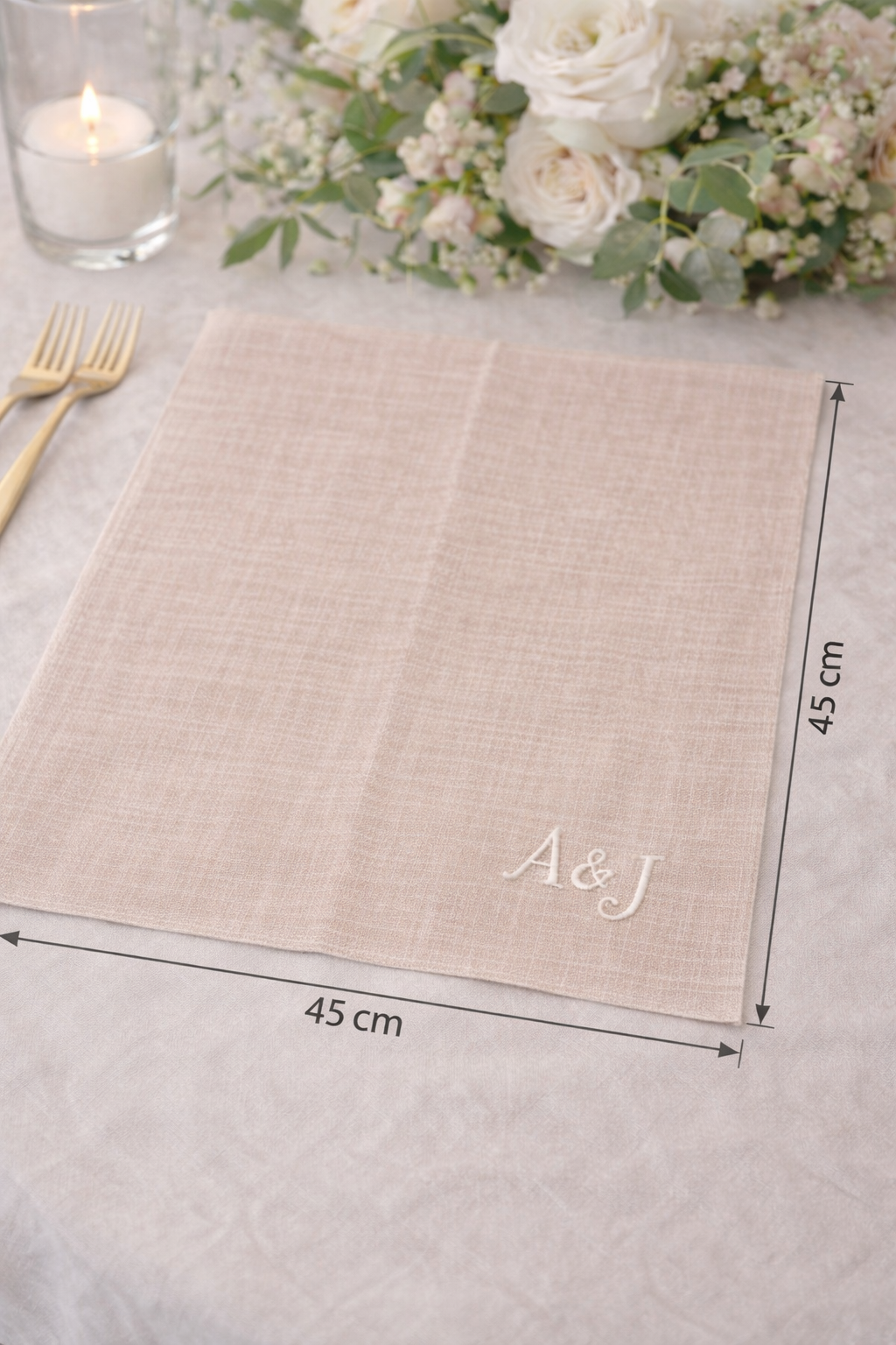 Bulk Personalised Linen Napkin – Starting from 9 pcs