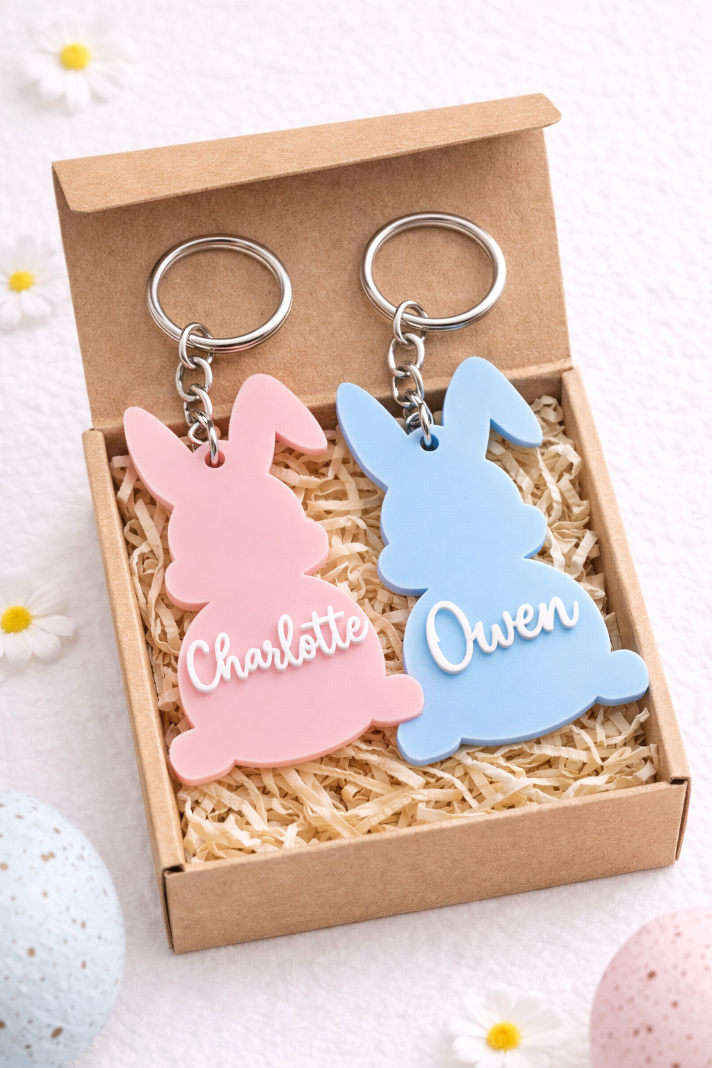 Personalised Bunny Name Keychain