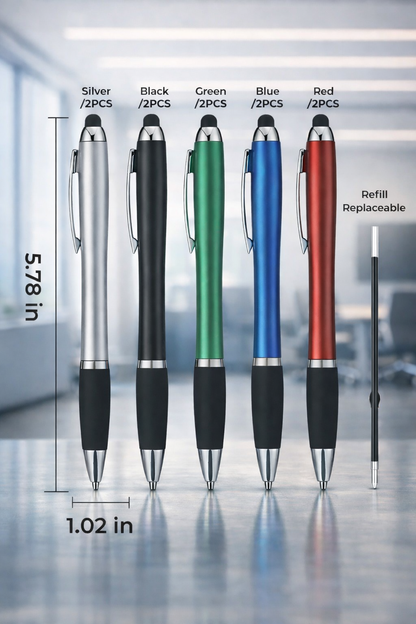 Personalised Multicolour LED Stylus Pens (Laser Engraved)