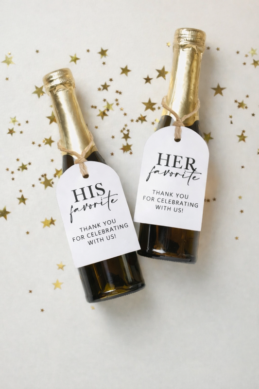Personalised Wedding Bottle Tags