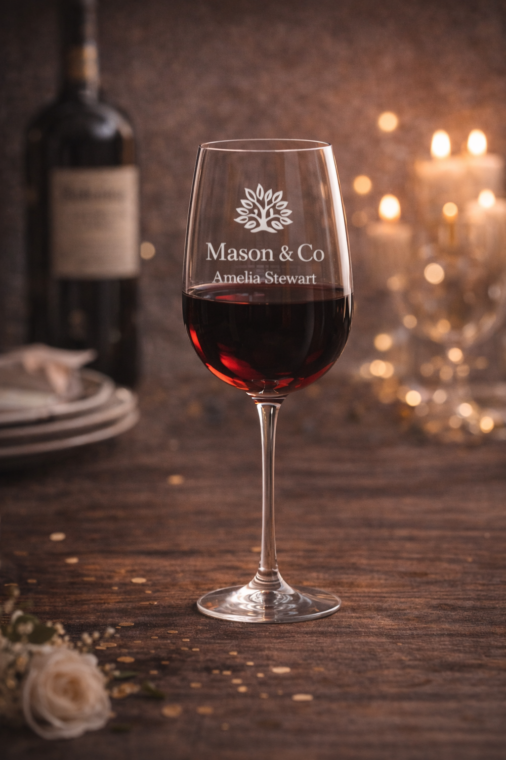 Personalised Laser Engraved Wine Glass
