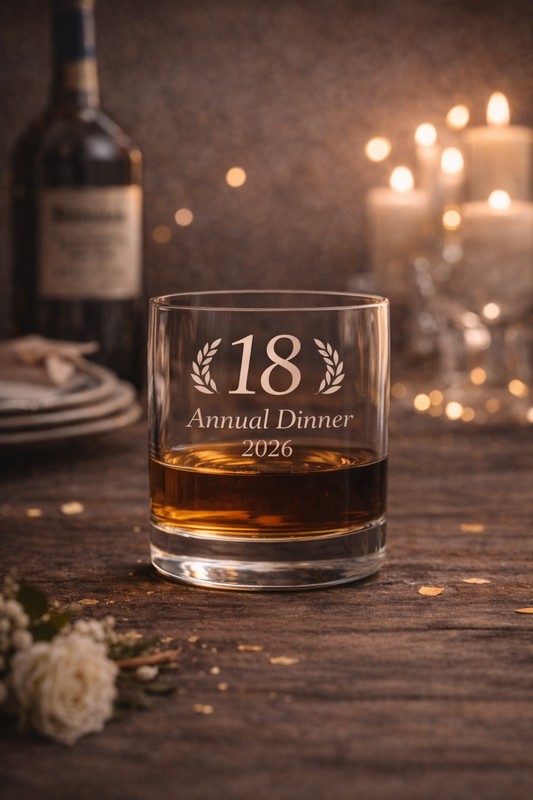Personalised Laser Engraved Whiskey Glass