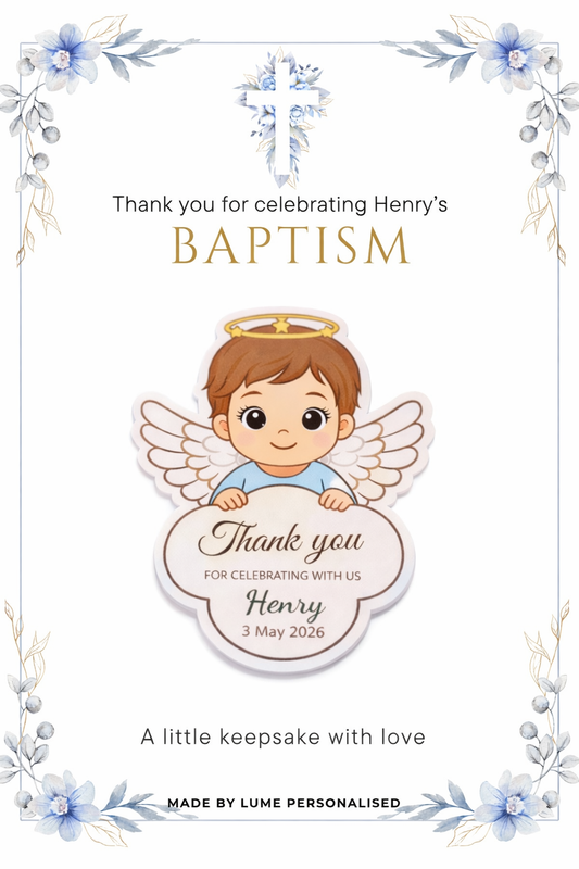 Custom Magnet with Backing Card - Baptism