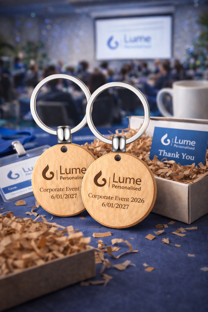 Personalised Wooden Keyring Favours