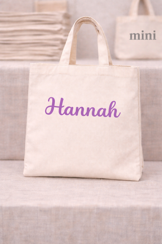 Personalised Tote Bag – Vinyl Name/Text Only