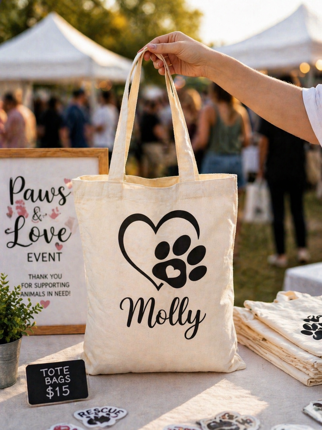 Personalised VINYL Tote Bag