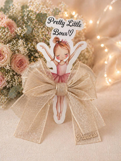 Brown Pretty Little Bows – Plain or Personalised Vinyl Text