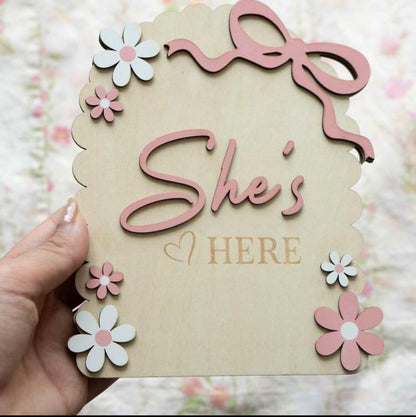 Personalised “Hello World” Birth Announcement Plaque