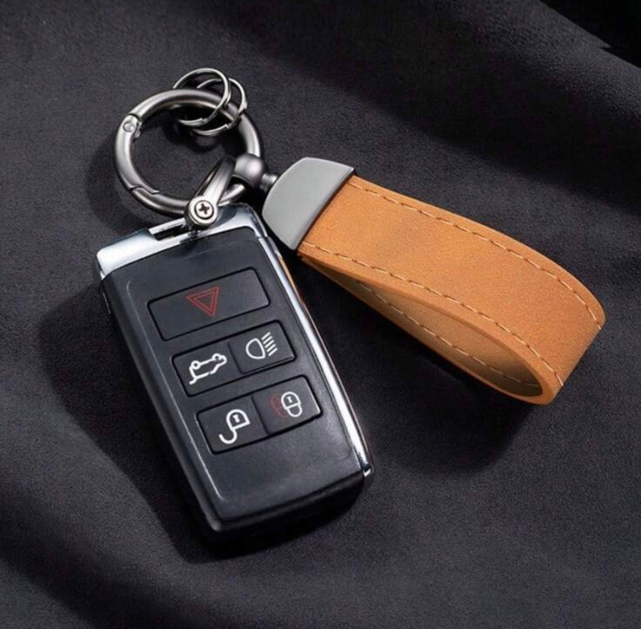 Bulk Logo Engraved Leather Keychains