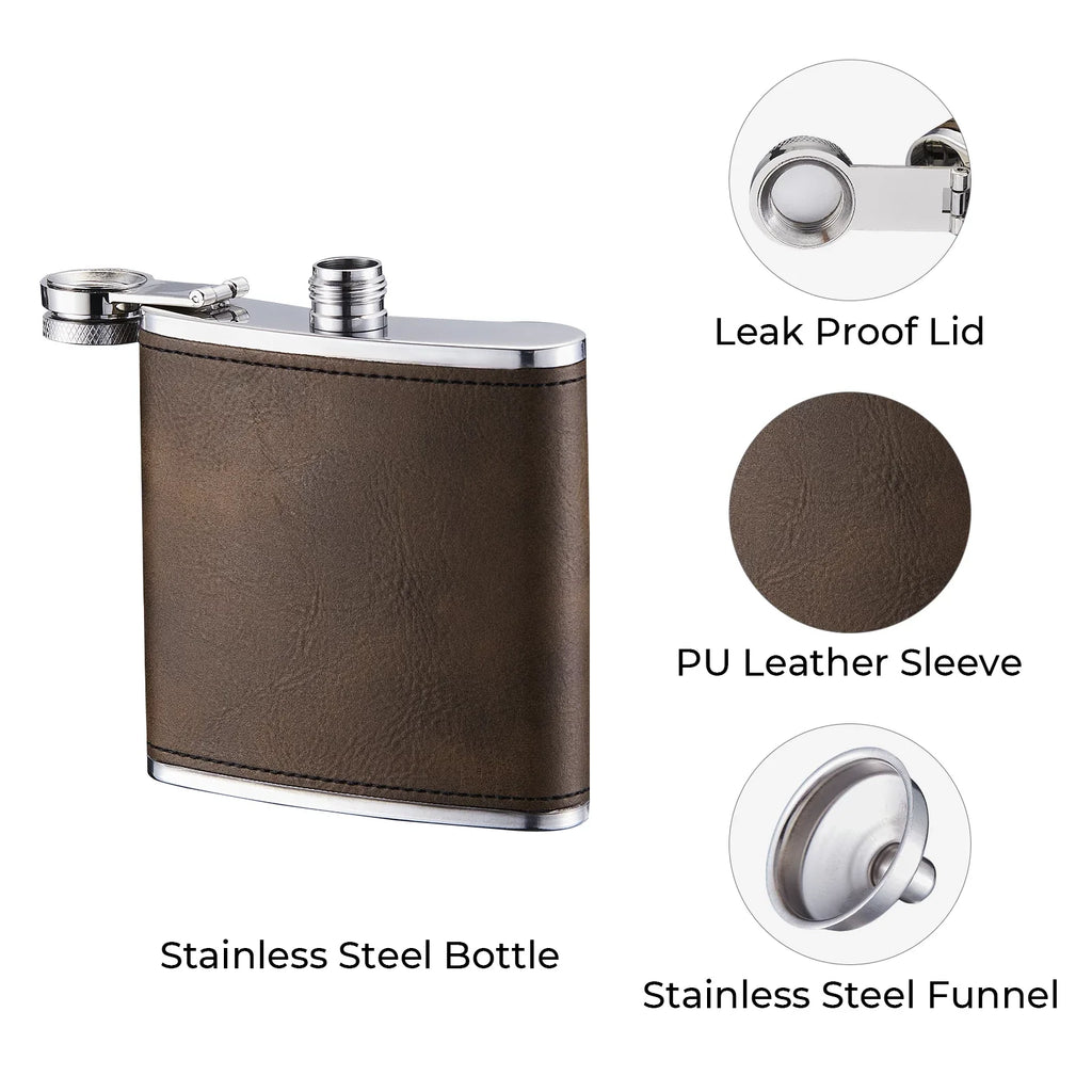Personalised Hip Flask Gift Set