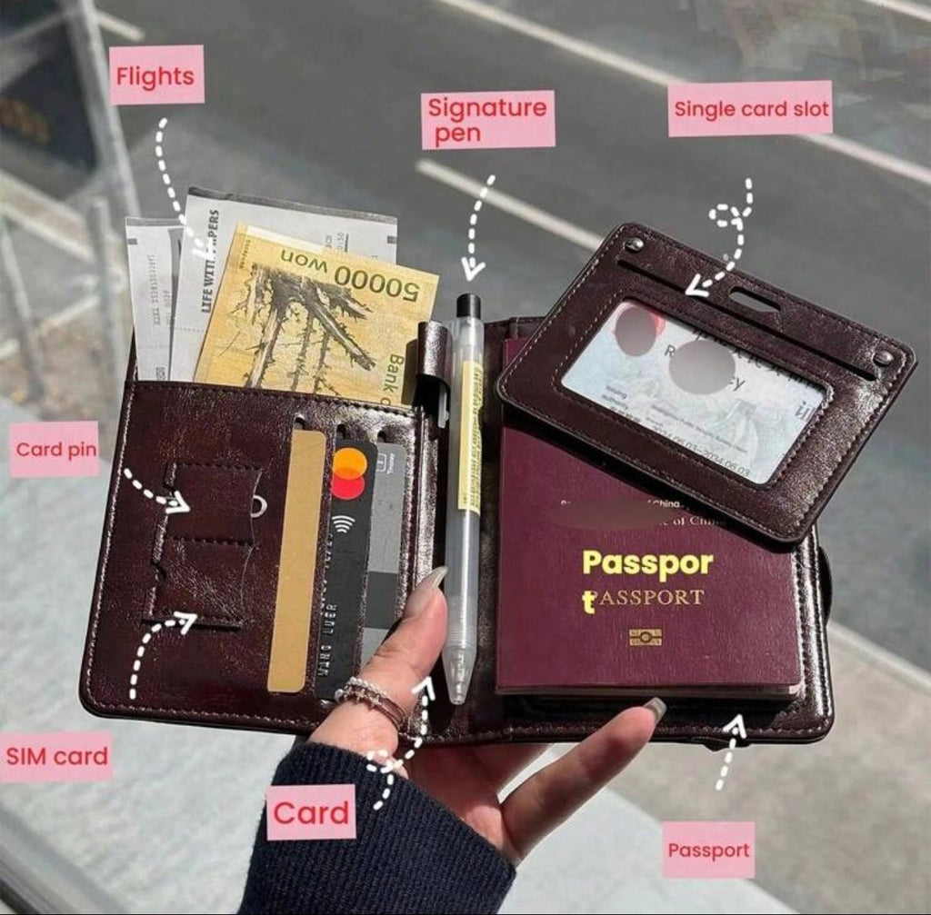 Personalised Passport Holder &amp; Card Case (PU Leather)