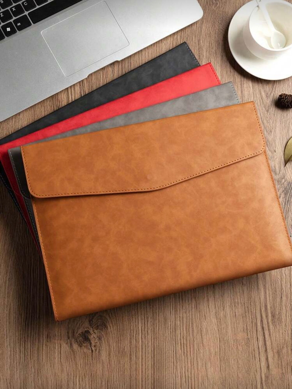 Personalised A4 Document Sleeve (Minimalist Faux Leather)