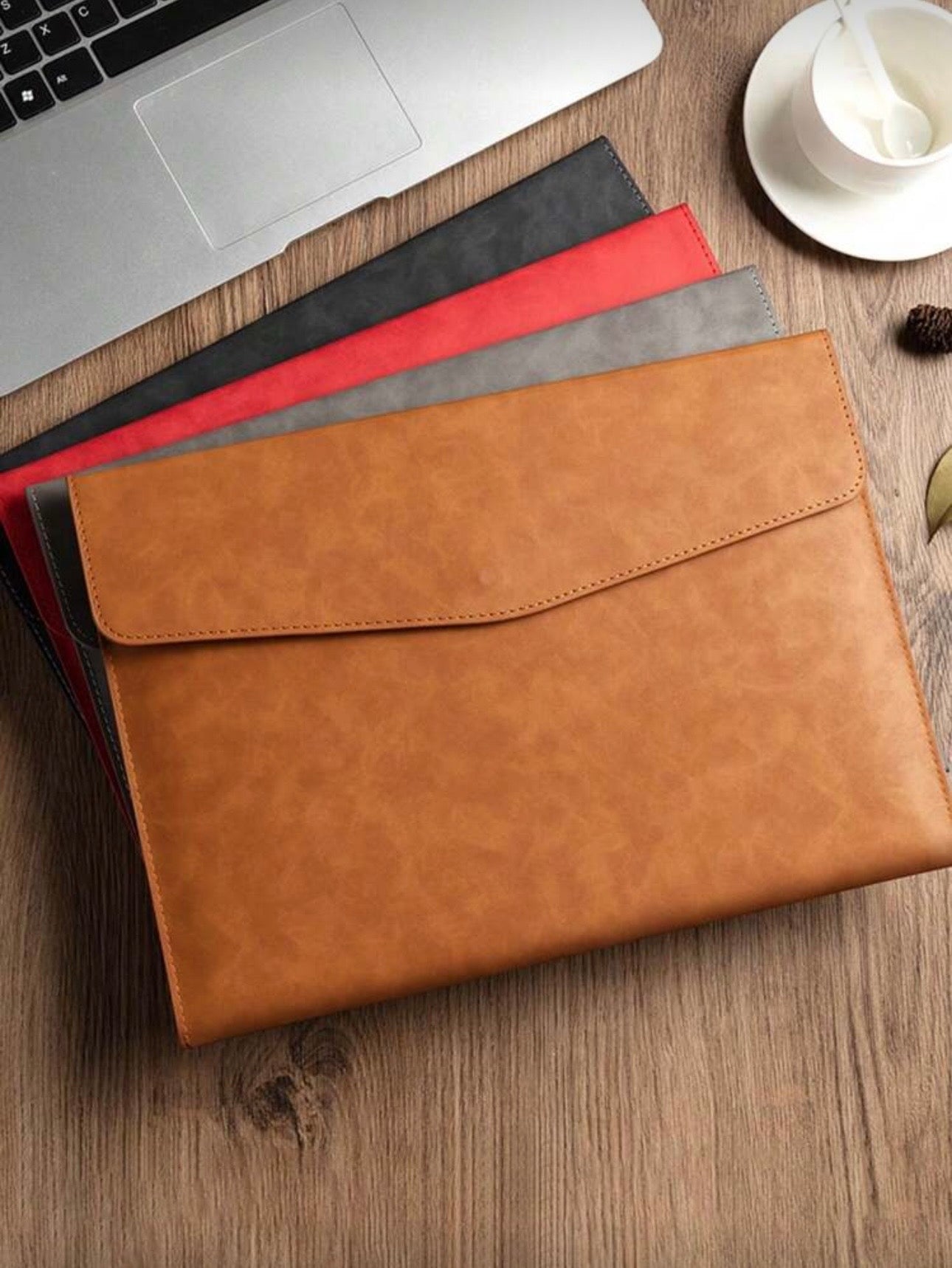 Personalised A4 Document Sleeve (Minimalist Faux Leather)