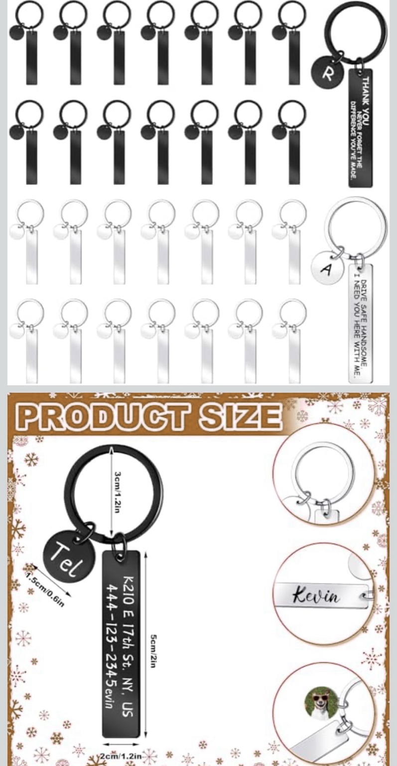 Bulk Personalised Metal Keychains - Starting from 5 pcs