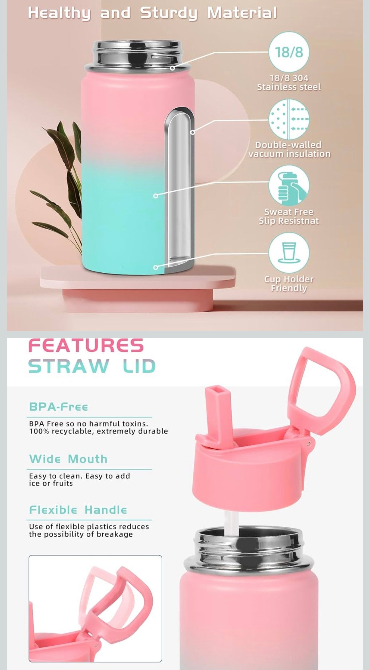 Bulk Personalised Insulated Kids Water Bottles - Starting from 10 pcs