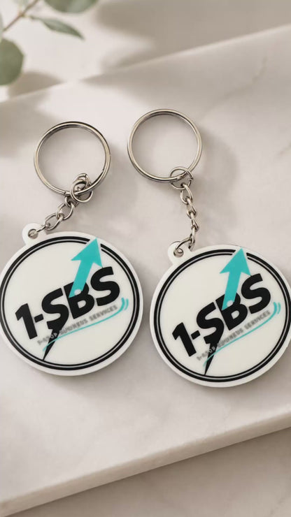 Custom 3D printed logo keychains - 6pcs