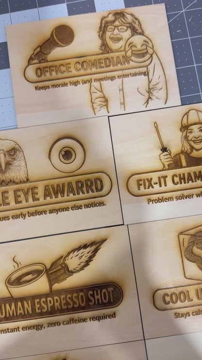 Custom Laser Engraved Wooden Plaque – 14cm x 8cm